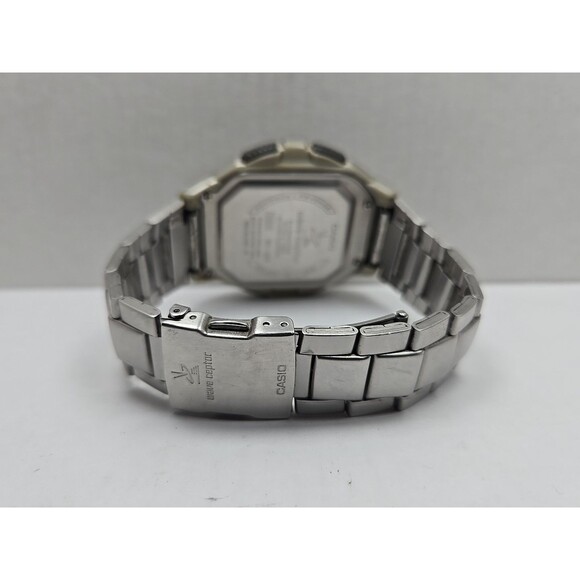 Casio Wave Ceptor Radio Controlled Digital Watch Alarm World Time New Battery - Picture 8 of 12